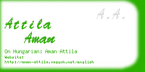 attila aman business card